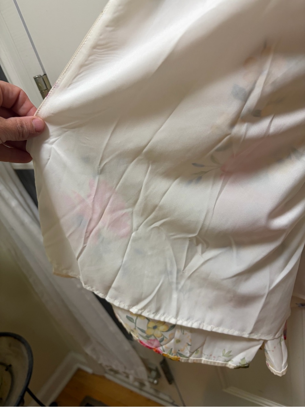 Avec Les Filles Ivory Floral Maxi skirt XL belted NWT - Picture 9 of 11